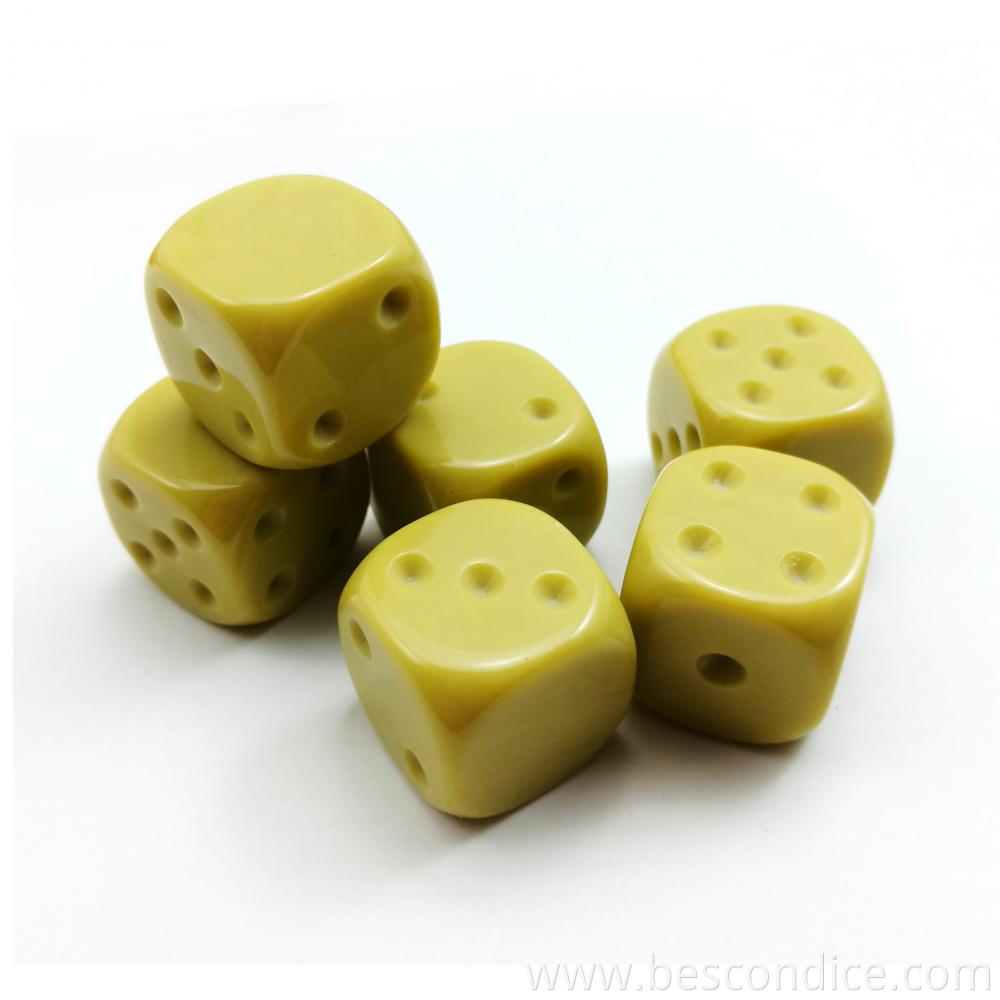 Opaque 16mm D6 Blank Dice Block 4 Opaque 16mm D6 Blank Dice Block 4